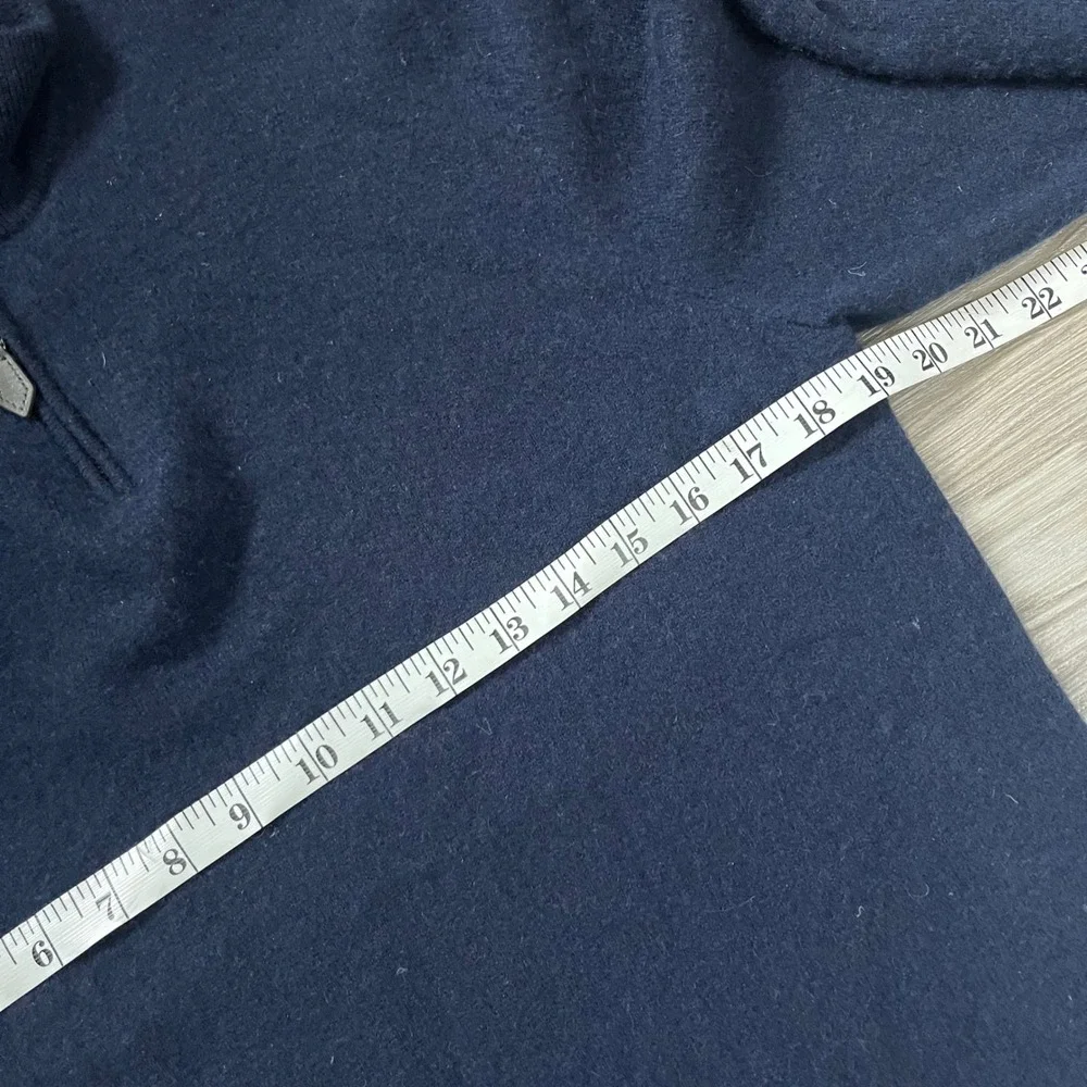 The Men's Store Bloomingdale's Cashmere Quarter Zip Sweater Navy Blue Large